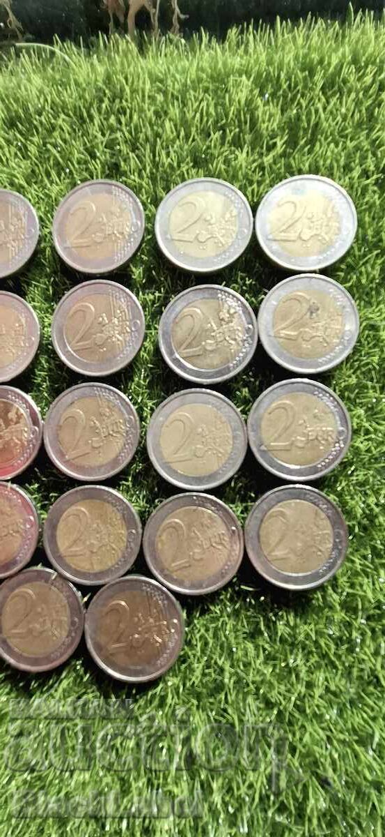 Auction Lot of 2 Euro coins Auction Lot of 2 Euro coins