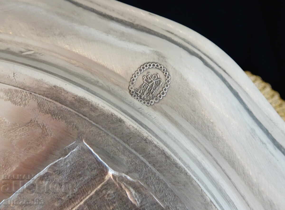 Farfurie de staniu cu pictură Mâncând struguri și pepene, Murillo - 5 Farfurie de staniu cu pictură Mâncând struguri și pepene, Murillo - 5