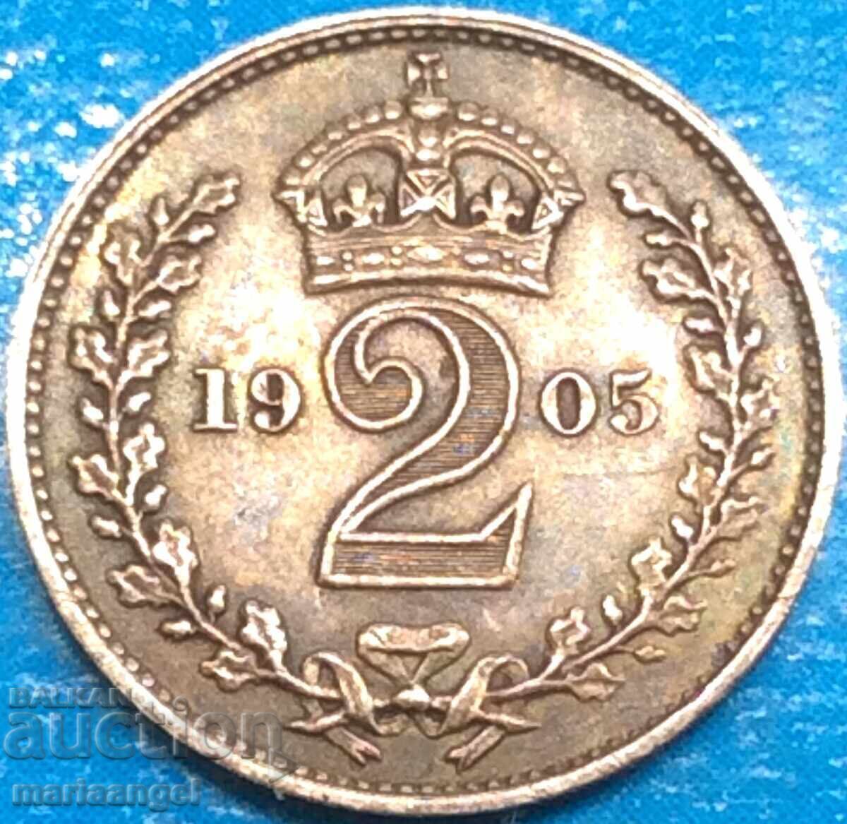 Marea Britanie 2 pence 1905 Maundy Edward argint cu preț 136.00 BGN | € 69.54 Marea Britanie 2 pence 1905 Maundy Edward argint cu preț 136.00 BGN | € 69.54