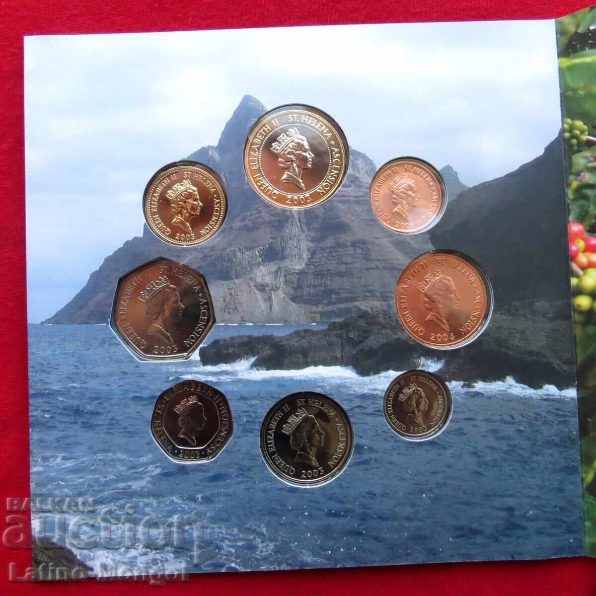 Σεντ Έλενα Ανάληψη 1 2 5 10 20 50 πένες 1 2 £ 2003 2006 με τιμή € 50.00 | 97.79 BGN