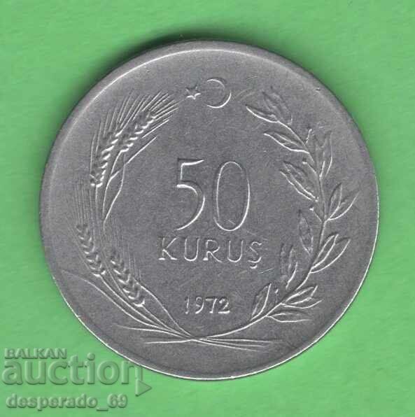 (¯`'•.¸ 50 kuruş 1972 TURCIA ¸.•'´¯) cu preț € 0.50 | 0.98 BGN