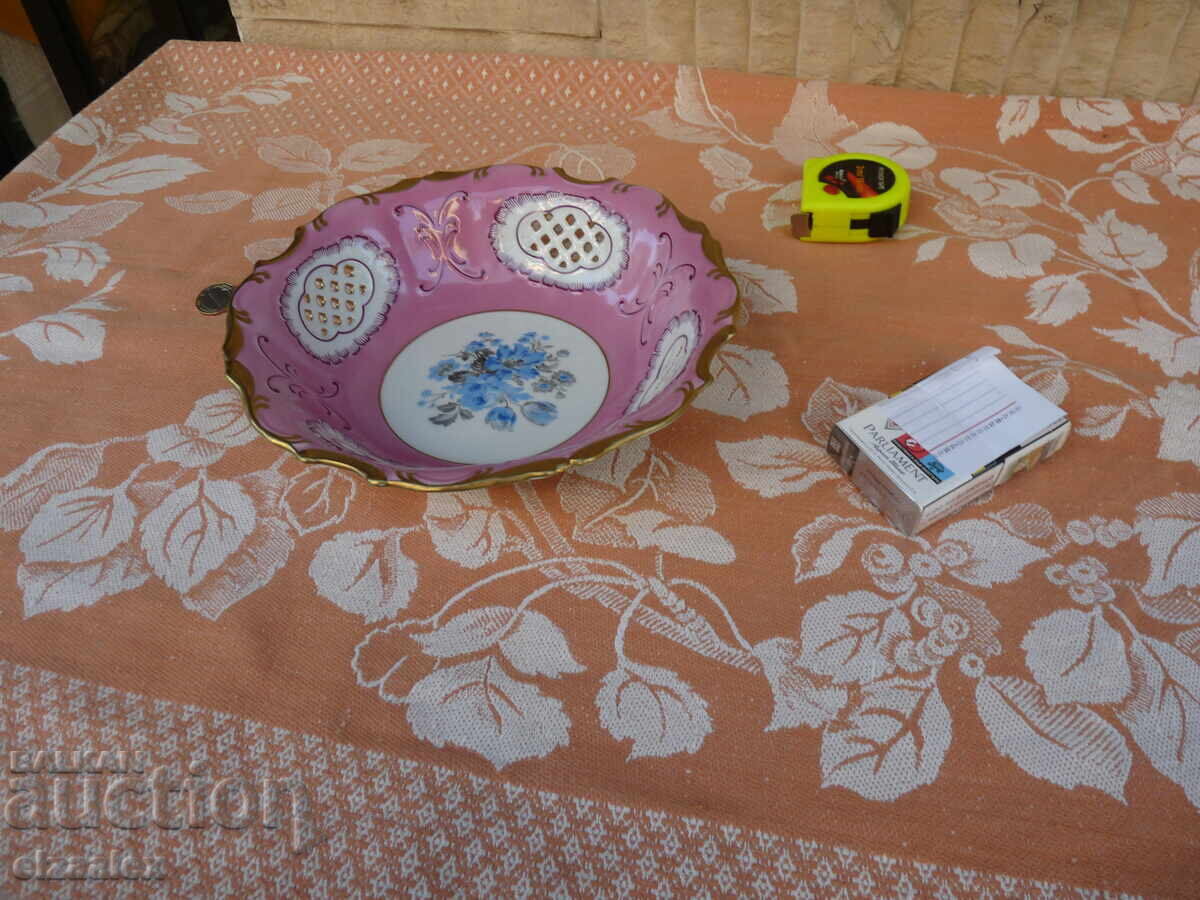 Παλιό ζωγραφισμένο πορσελάνινο Pirken hammer Τσεχοσλοβακία 23.5 / 17.5 - 5 Παλιό ζωγραφισμένο πορσελάνινο Pirken hammer Τσεχοσλοβακία 23.5 / 17.5 - 5