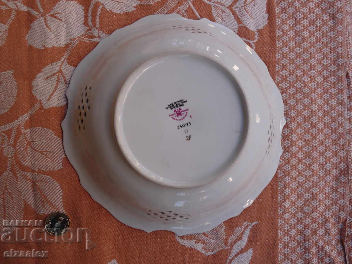 Porțelan pictat vechi Pirken hammer Cehoslovacia 23.5 / 17.5 - 7