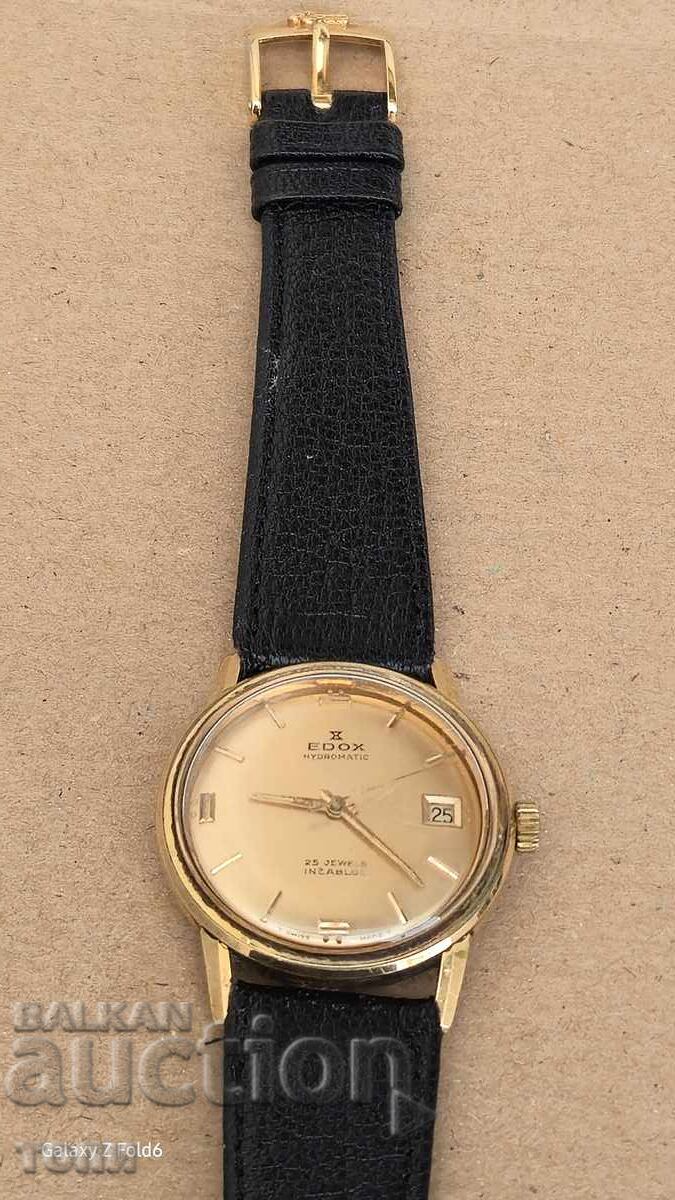 EDOX AUTOMATIC SWISS MADE РЯДЪК ПОЗЛАТЕН РАБОТИ БЕЗ ГАРАНЦИЯ с цена 46.00 лв. | € 23.52 EDOX AUTOMATIC SWISS MADE РЯДЪК ПОЗЛАТЕН РАБОТИ БЕЗ ГАРАНЦИЯ с цена 46.00 лв. | € 23.52
