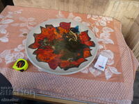 Μεγάλο, στιβαρό, ζωγραφισμένο πιάτο 42 εκ. 1989