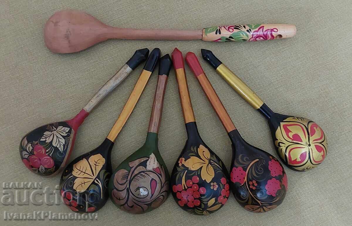 Сувенири хохлома Русия 7 броя за ценители Сувенири хохлома Русия 7 броя за ценители