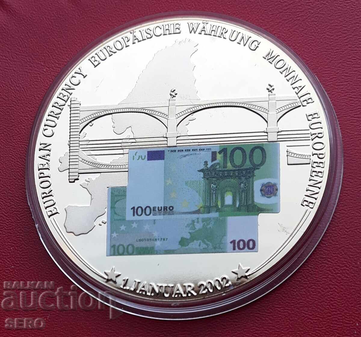 Medalie - Uniunea Europeană - trecerea la euro Medalie - Uniunea Europeană - trecerea la euro