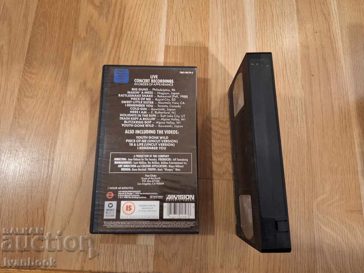 Auction VHS Video Cassette - Skid Row Auction VHS Video Cassette - Skid Row