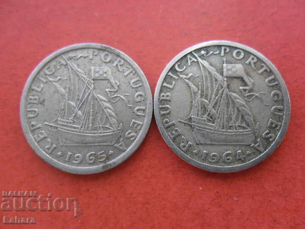 2,5 ескудо 1964 , 1965 г. Португалия с цена 1.00 лв. | € 0.51 2,5 ескудо 1964 , 1965 г. Португалия с цена 1.00 лв. | € 0.51