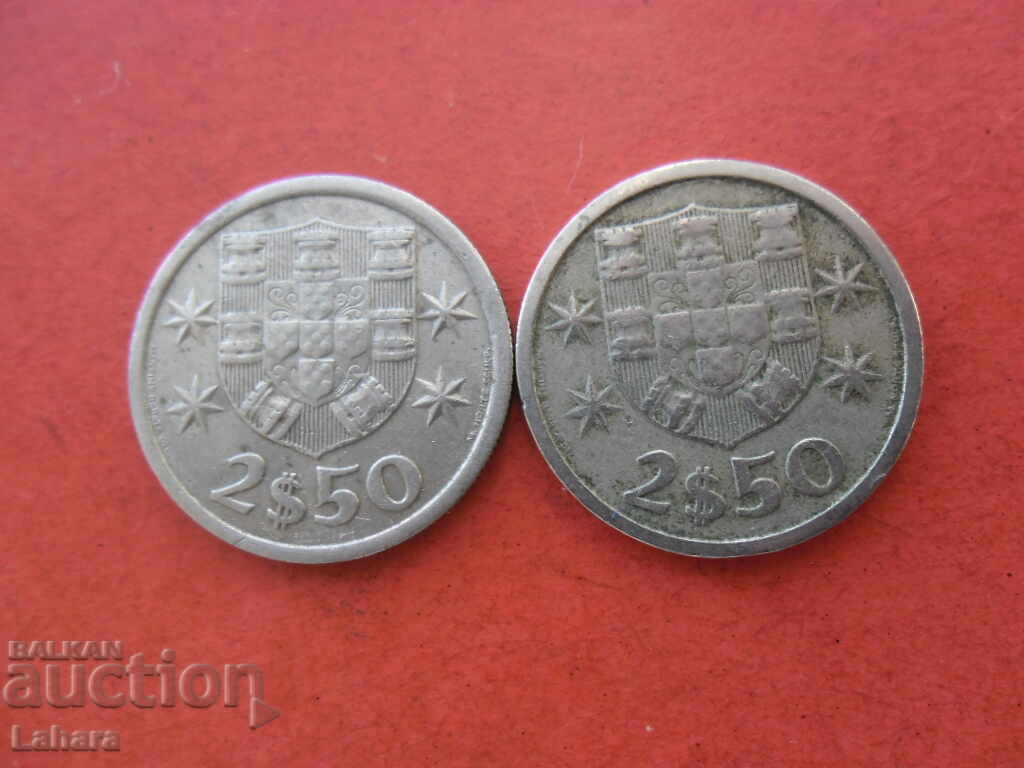 2,5 ескудо 1964 , 1965 г. Португалия 2,5 ескудо 1964 , 1965 г. Португалия