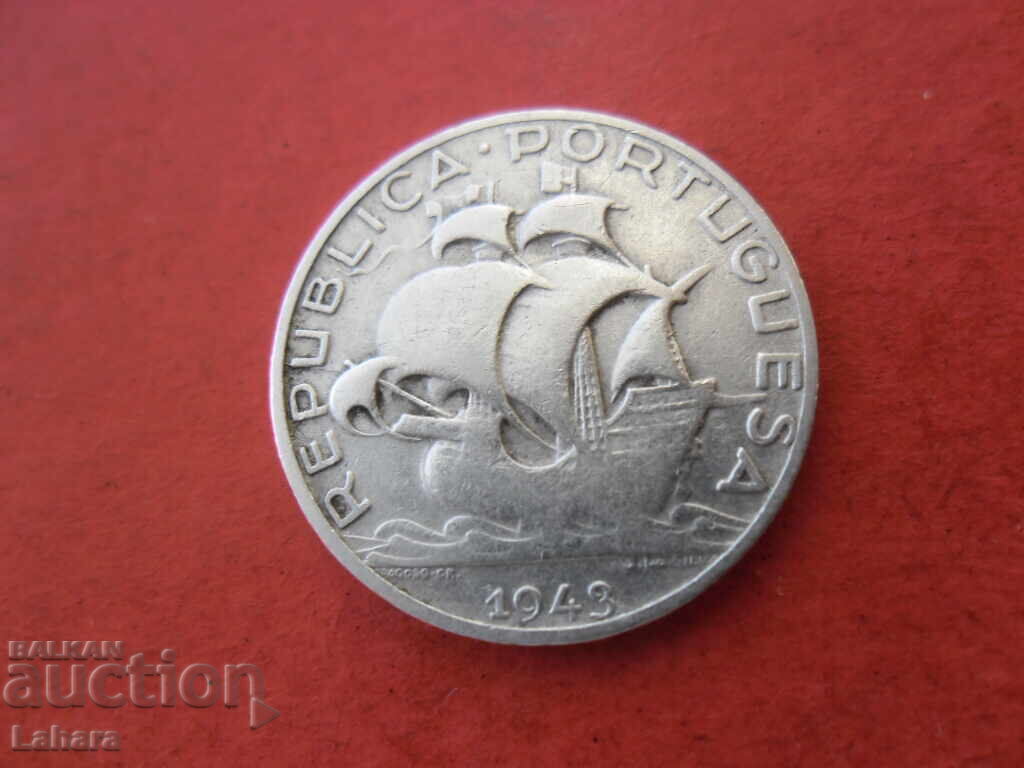 2,5 ескудо 1943 г. Португалия с цена 14.00 лв. | € 7.16 2,5 ескудо 1943 г. Португалия с цена 14.00 лв. | € 7.16