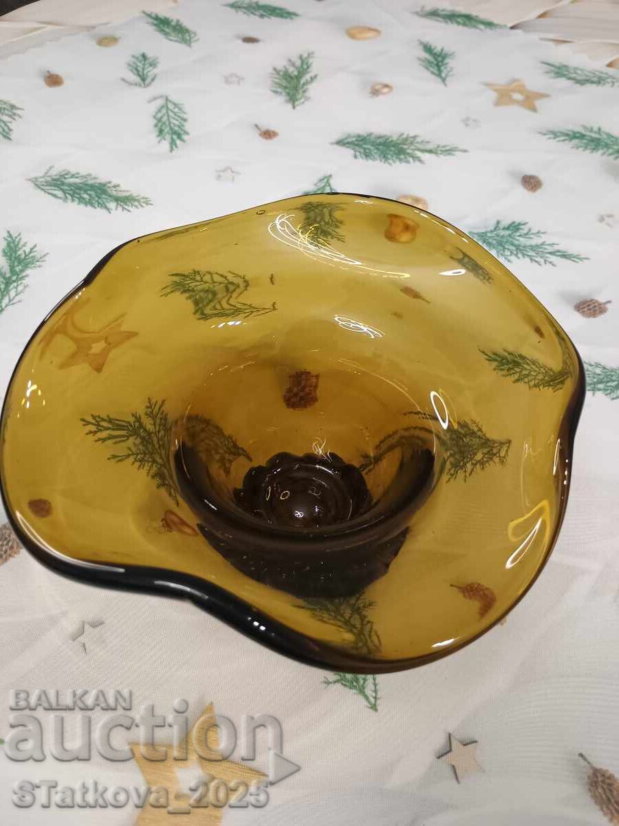 Γυάλινη vintage κούπα για καραμέλες Γυάλινη vintage κούπα για καραμέλες