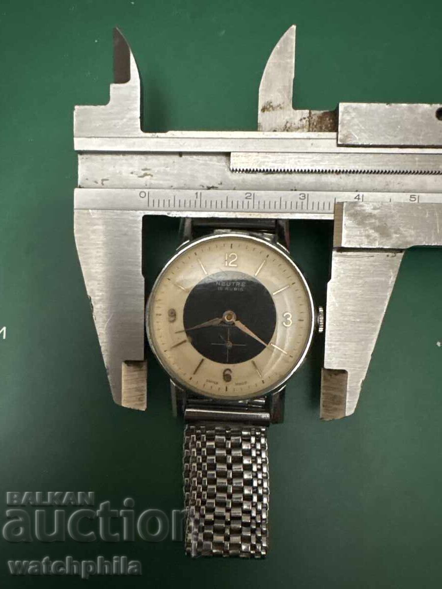 Neutre 15 jewels швейцарски механичен мъжки часовник. Работи - 6 Neutre 15 jewels швейцарски механичен мъжки часовник. Работи - 6