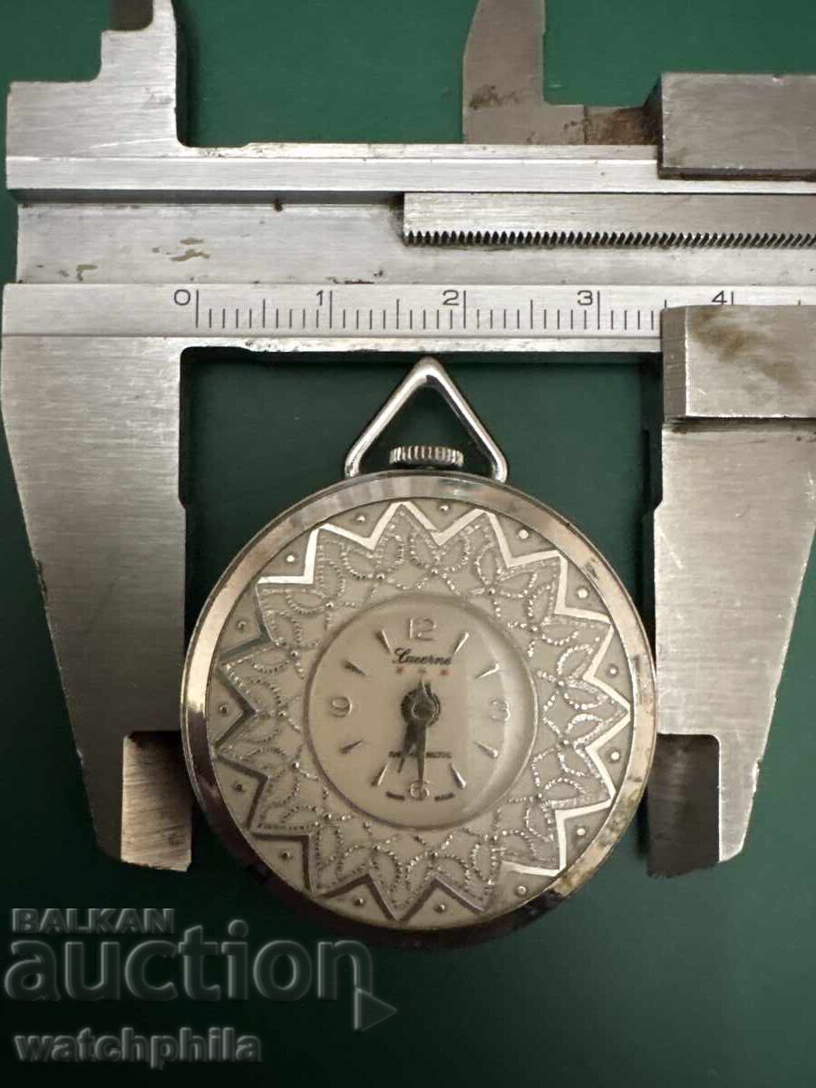 Lucerne рядък швейцарски часовник медалион. Работи - 5 Lucerne рядък швейцарски часовник медалион. Работи - 5