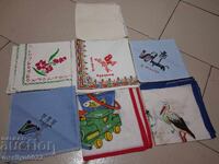 Стари детски кърпички 7 броя кърпа НЕПОЛЗВАНИ