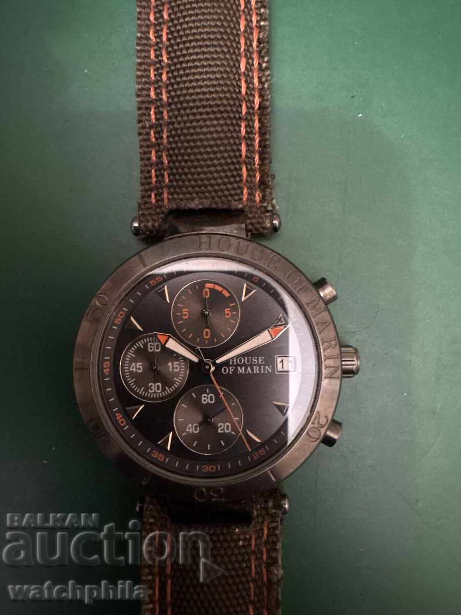 Casă de Marin cronograf ceas de mână rar pentru bărbați. Excelent cu preț 60.00 BGN | € 30.68 Casă de Marin cronograf ceas de mână rar pentru bărbați. Excelent cu preț 60.00 BGN | € 30.68