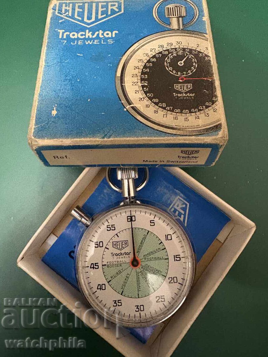 Heuer Trackstar cronometru elvețian. Rar, funcționează excelent Heuer Trackstar cronometru elvețian. Rar, funcționează excelent