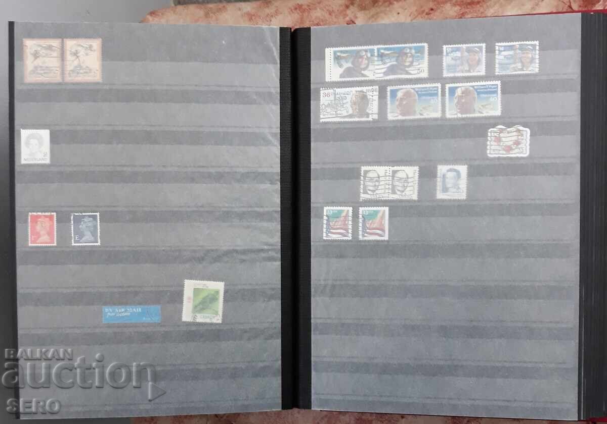 Filatelie - clasor frumos, cu 30 de file și circa 150 de timbre poștale - 5 Filatelie - clasor frumos, cu 30 de file și circa 150 de timbre poștale - 5