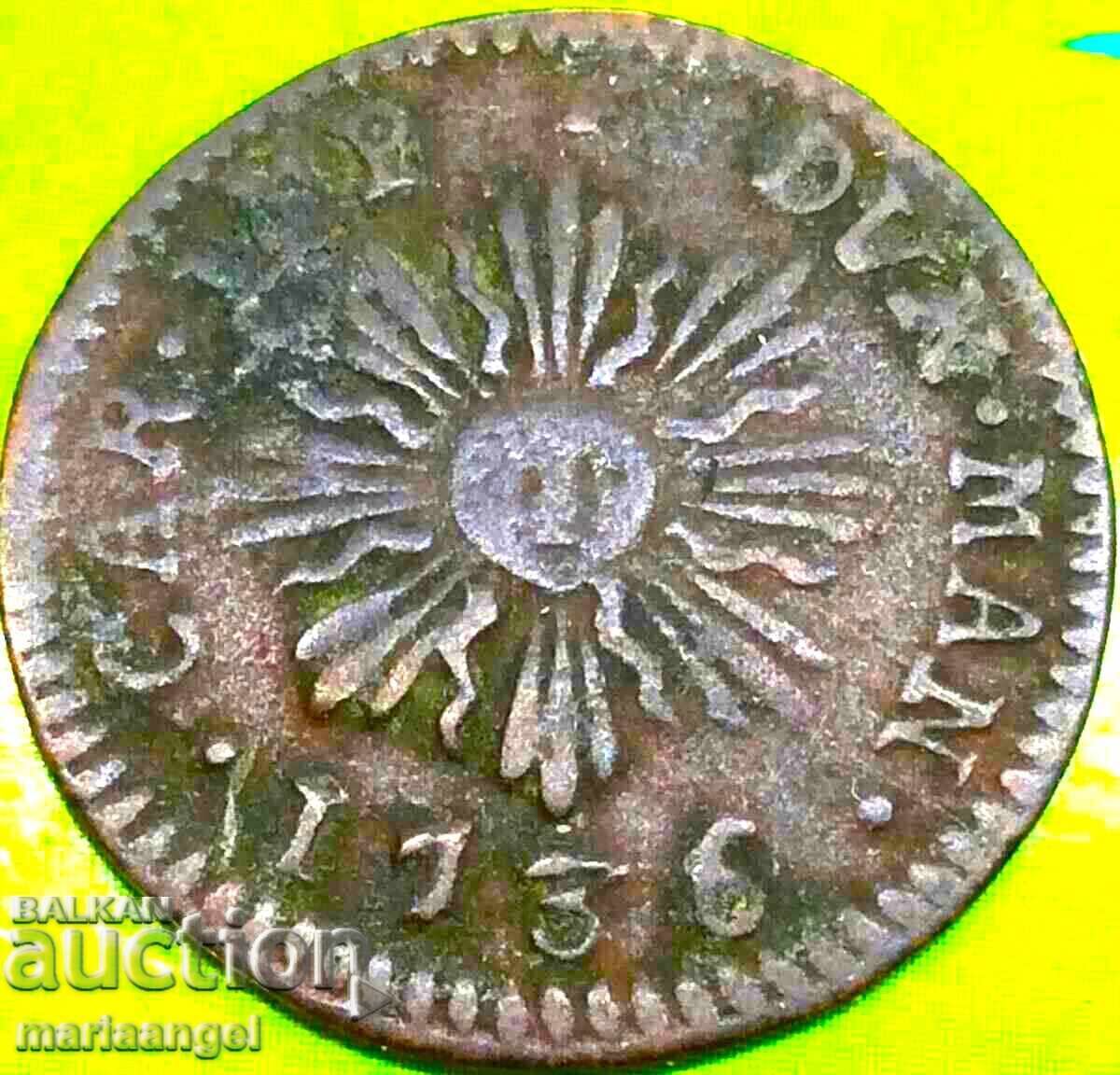 1 soldo 1736 Italia Mantova - 5