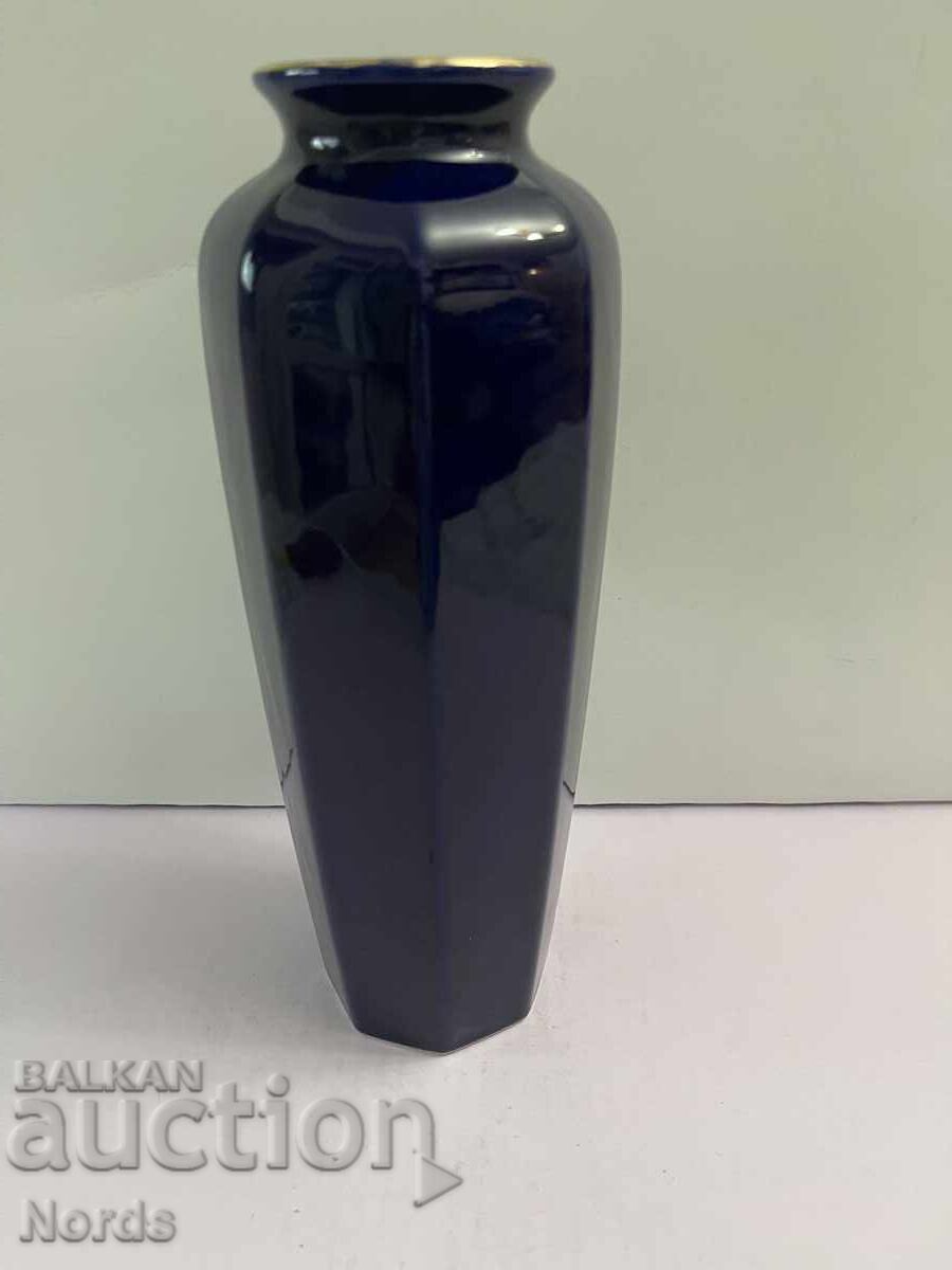 Licitație Vază albastră cobalt frumoasă Licitație Vază albastră cobalt frumoasă