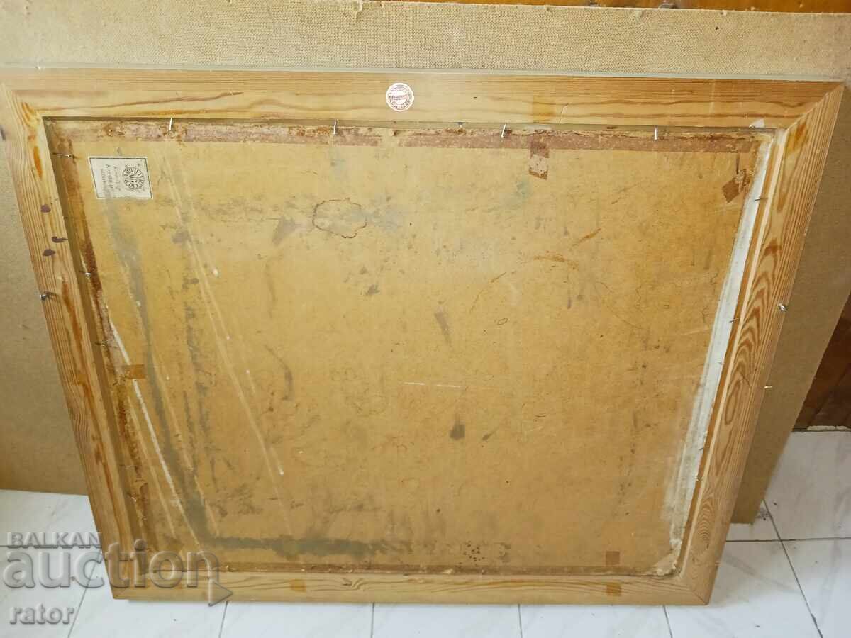 Παλιός, μεγάλος, αυθεντικός πίνακας - τοπίο, υπογεγραμμένος - 7