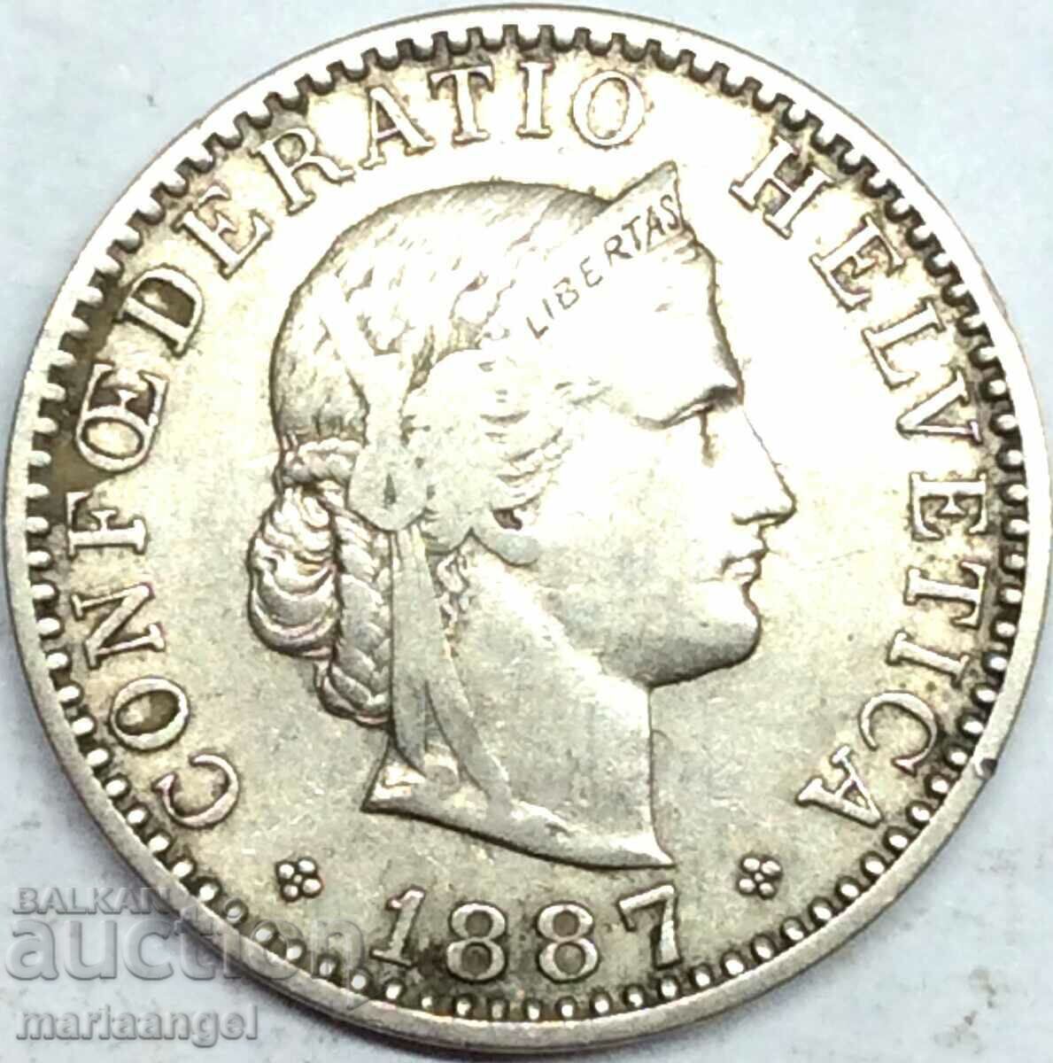 20 рапен 1887 Швейцария кантон Берн - рядка година