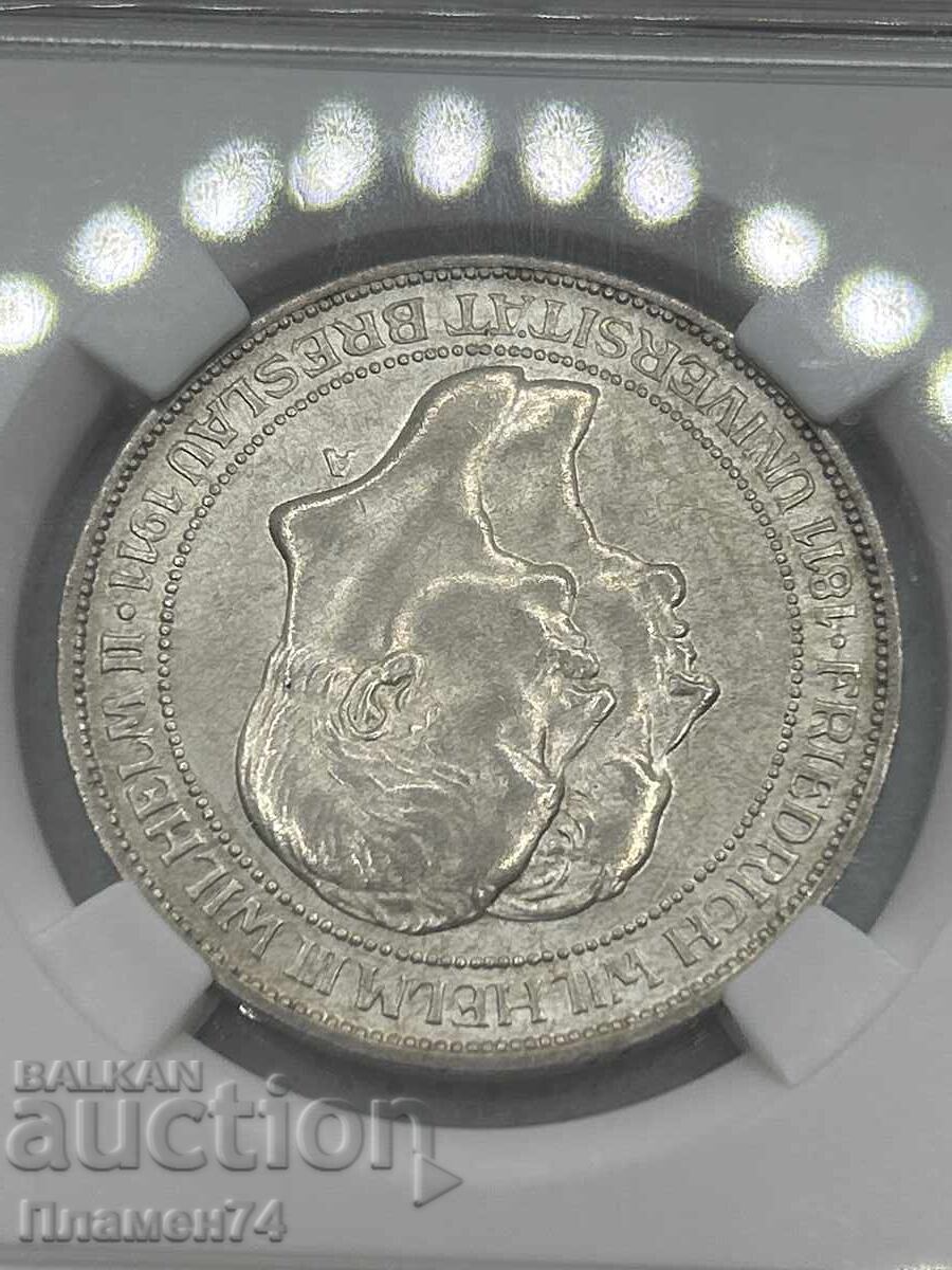 Аукцион 3 марки 1911 MS63 Германска империя Прусия