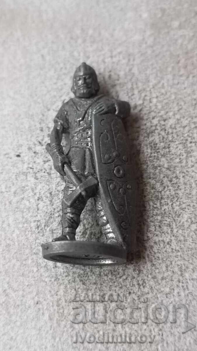 Metal figurine of a chocolate egg Medieval warrior