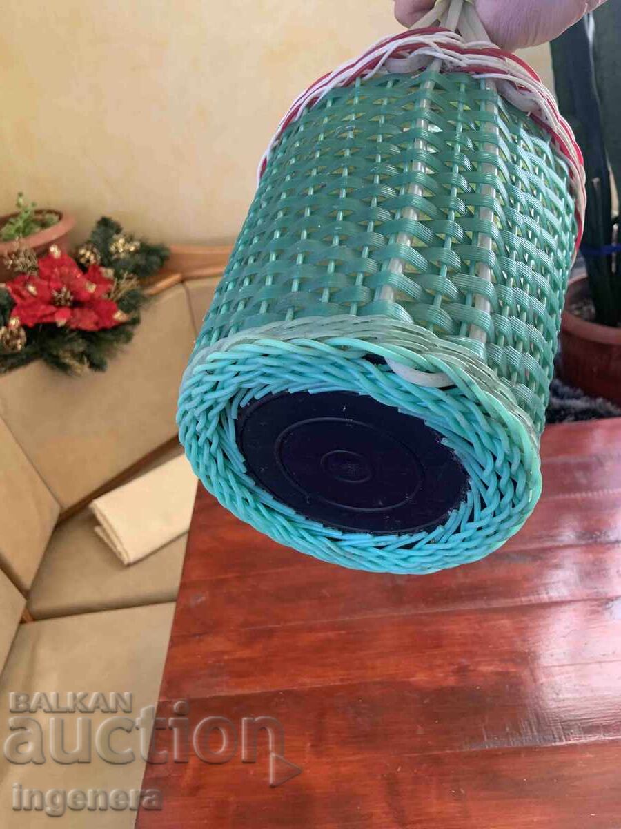 DAMIGEANĂ STICLĂ ÎMPLETITĂ PENTRU RACHIU - 5 LITRI DIN MATERIAL VECHI - 6 DAMIGEANĂ STICLĂ ÎMPLETITĂ PENTRU RACHIU - 5 LITRI DIN MATERIAL VECHI - 6