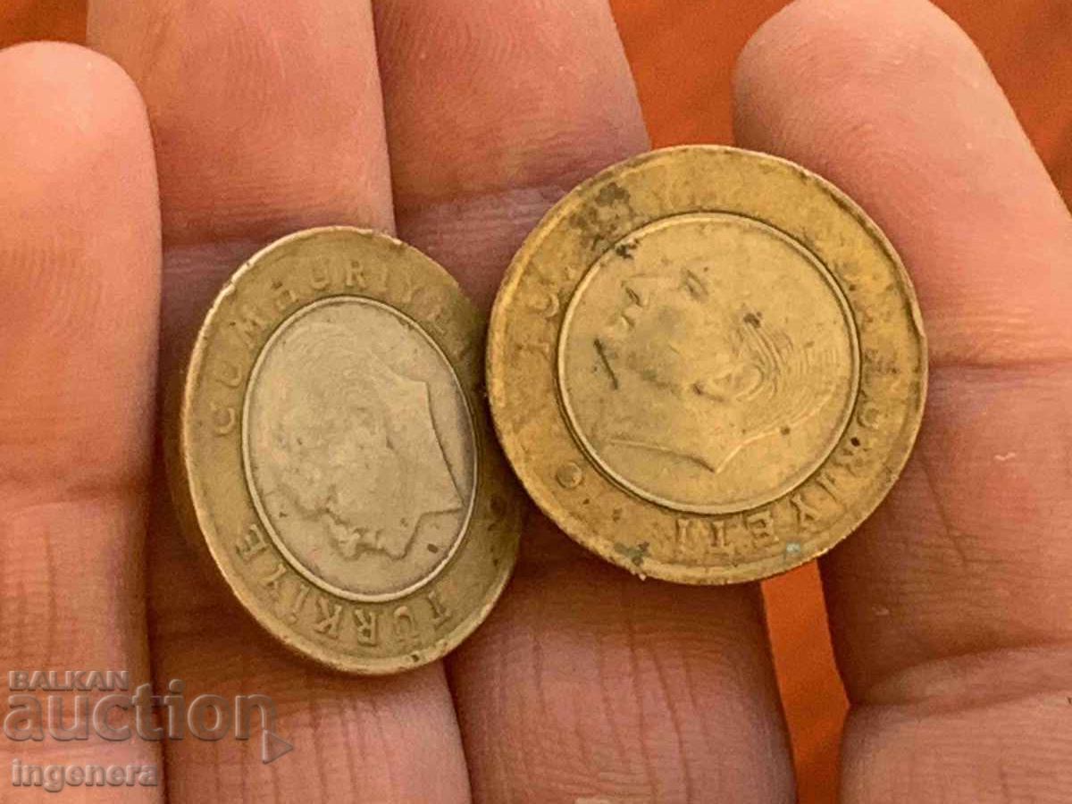 Аукцион МОНЕТА МОНЕТИ ТУРЦИЯ 2009 ГОДИНА 1 ЛИРА - 2БР.