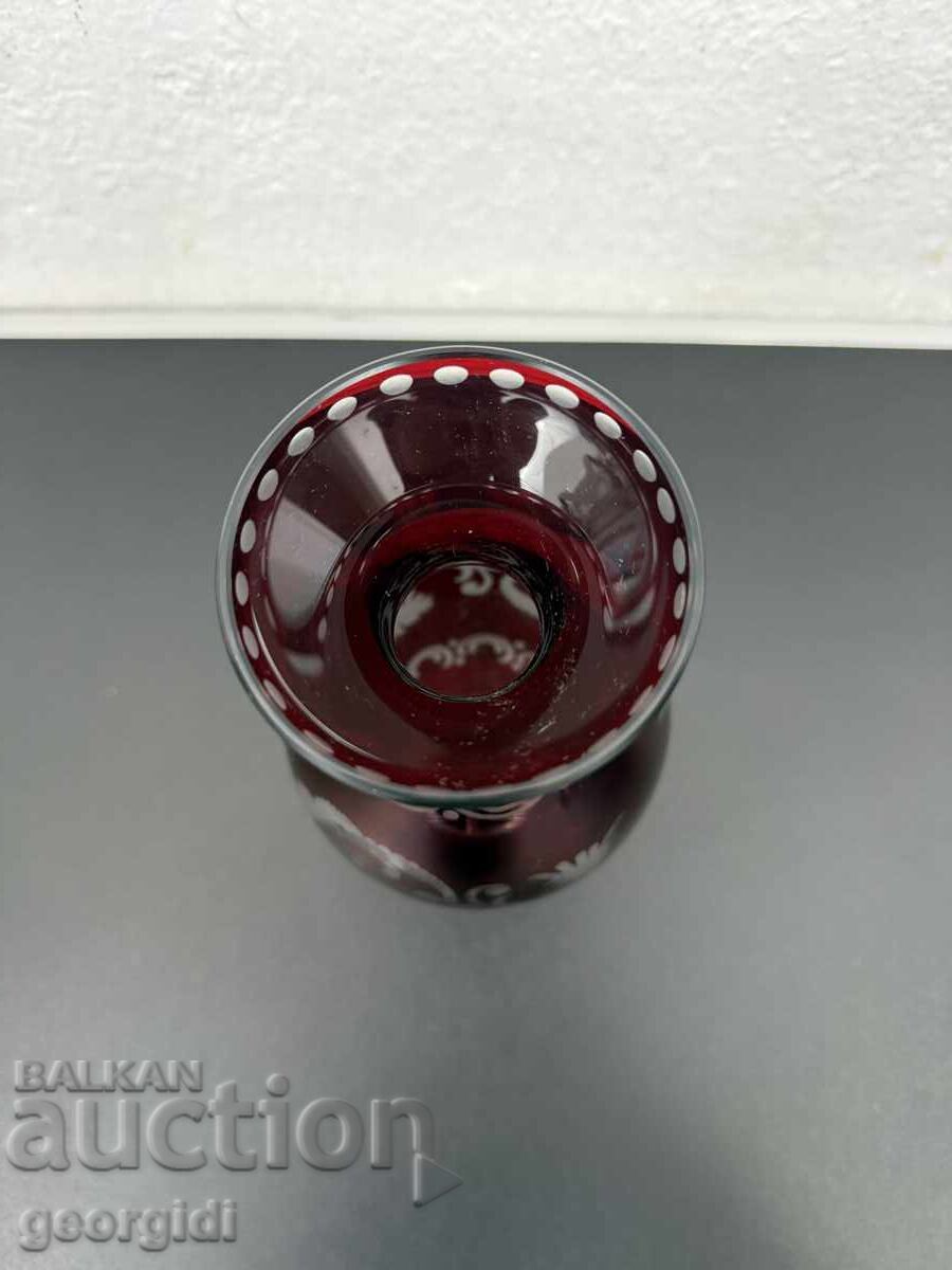 Рубинено червена ваза - Егерман. №7723 - 5 Рубинено червена ваза - Егерман. №7723 - 5