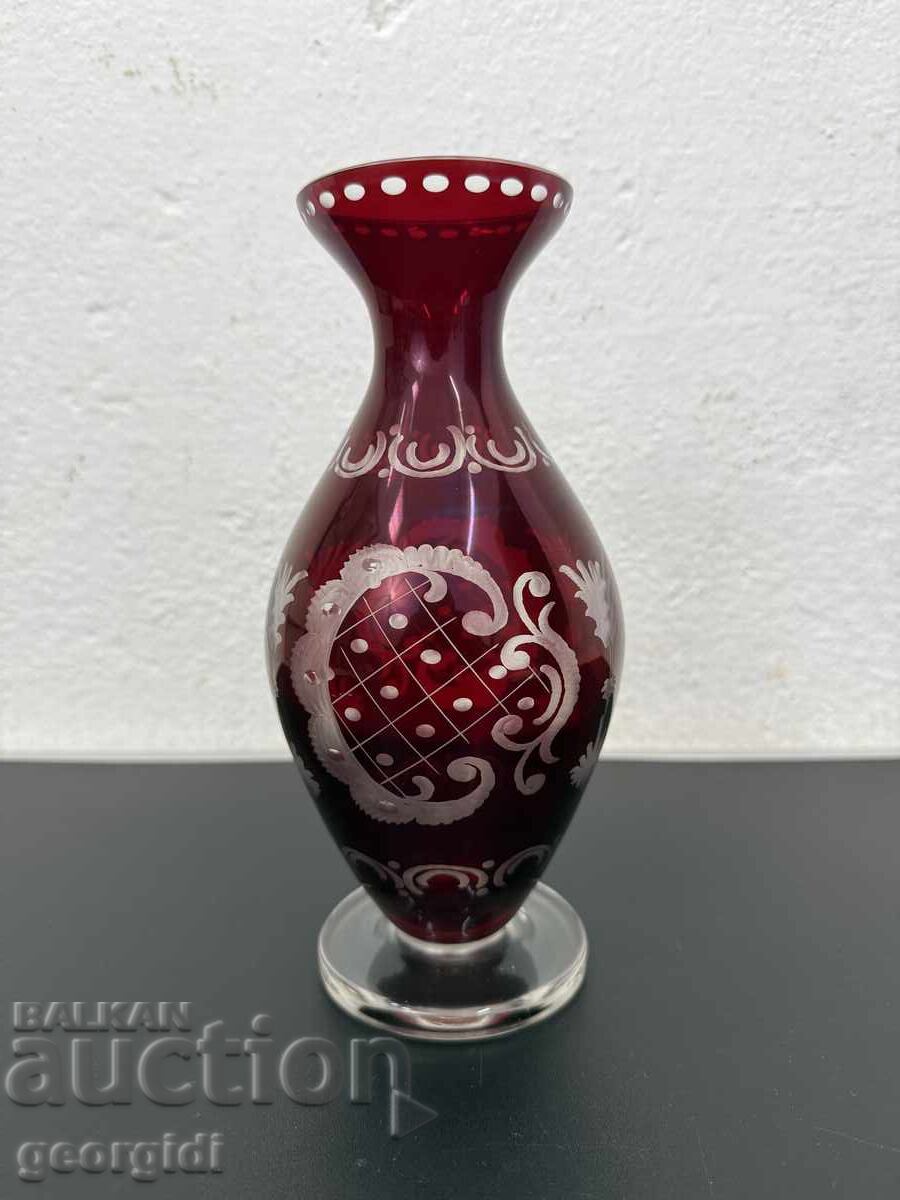 Рубинено червена ваза - Егерман. №7723 Рубинено червена ваза - Егерман. №7723