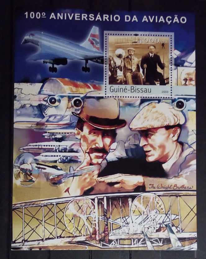 Guinea-Bissau 2003 Personalities / Aviation / Aircraft Block 15 € MNH