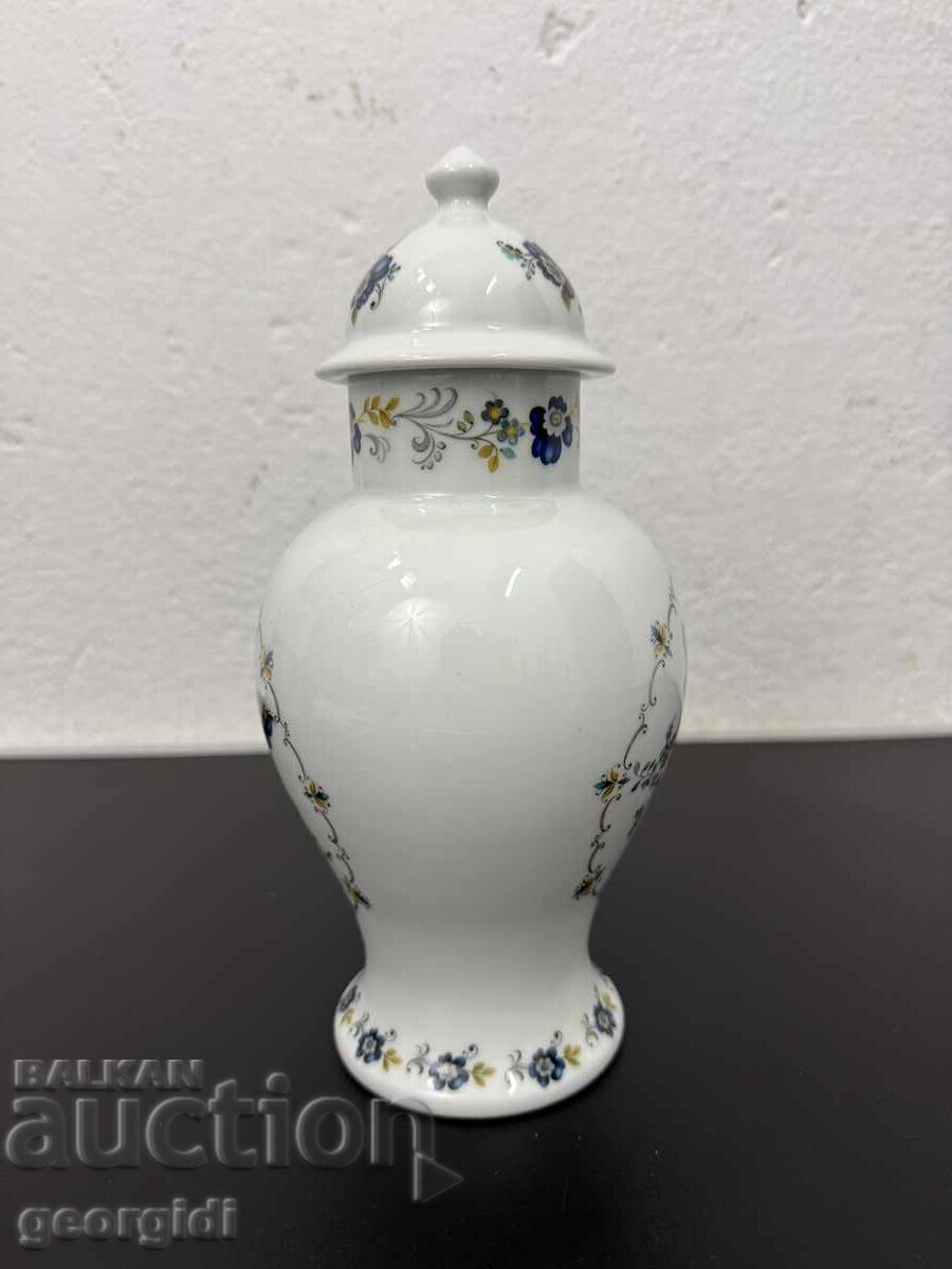 Παράδοση Γαλλικό πορσελάνινο βάζο / τεφρί - Limoges. №7721 Παράδοση Γαλλικό πορσελάνινο βάζο / τεφρί - Limoges. №7721