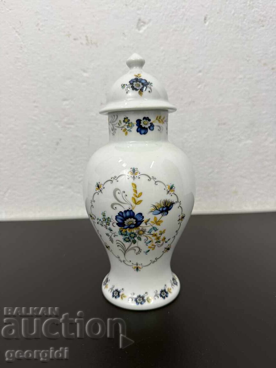 Γαλλικό πορσελάνινο βάζο / τεφρί - Limoges. №7721 Γαλλικό πορσελάνινο βάζο / τεφρί - Limoges. №7721