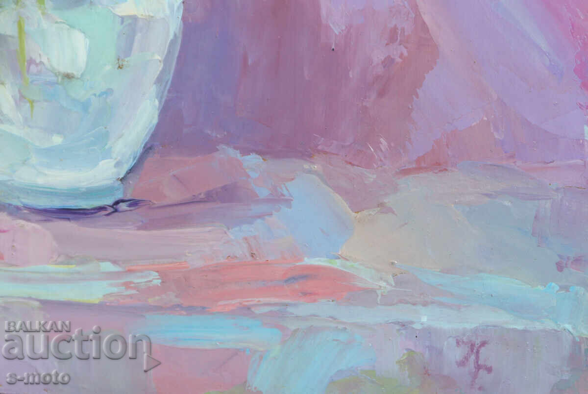 Έργο ζωγραφικής με λάδι νεκρή φύση με λουλούδια - 6 Έργο ζωγραφικής με λάδι νεκρή φύση με λουλούδια - 6