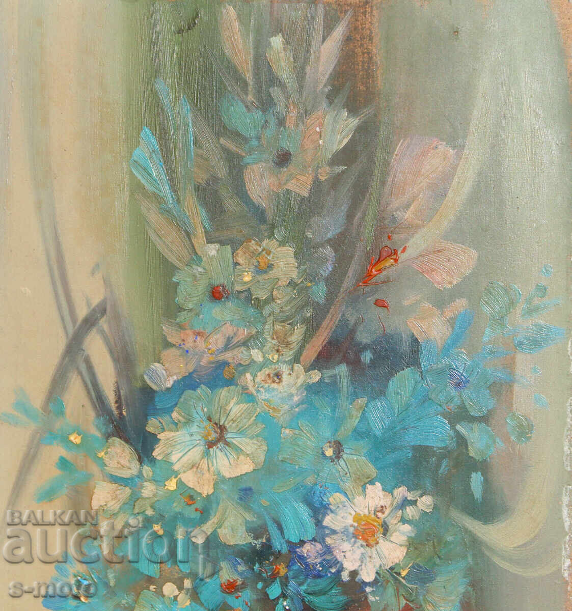 Παράδοση Έργο ζωγραφικής με λάδι νεκρή φύση με λουλούδια Παράδοση Έργο ζωγραφικής με λάδι νεκρή φύση με λουλούδια