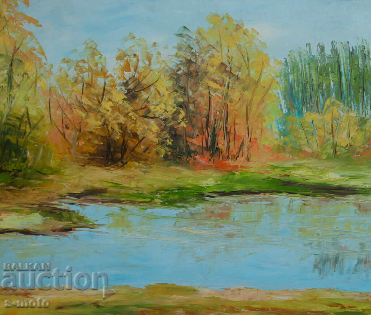 Έργο ζωγραφικής με λάδι, δασικό τοπίο - 5 Έργο ζωγραφικής με λάδι, δασικό τοπίο - 5