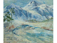 Картина маслени бои планински пейзаж