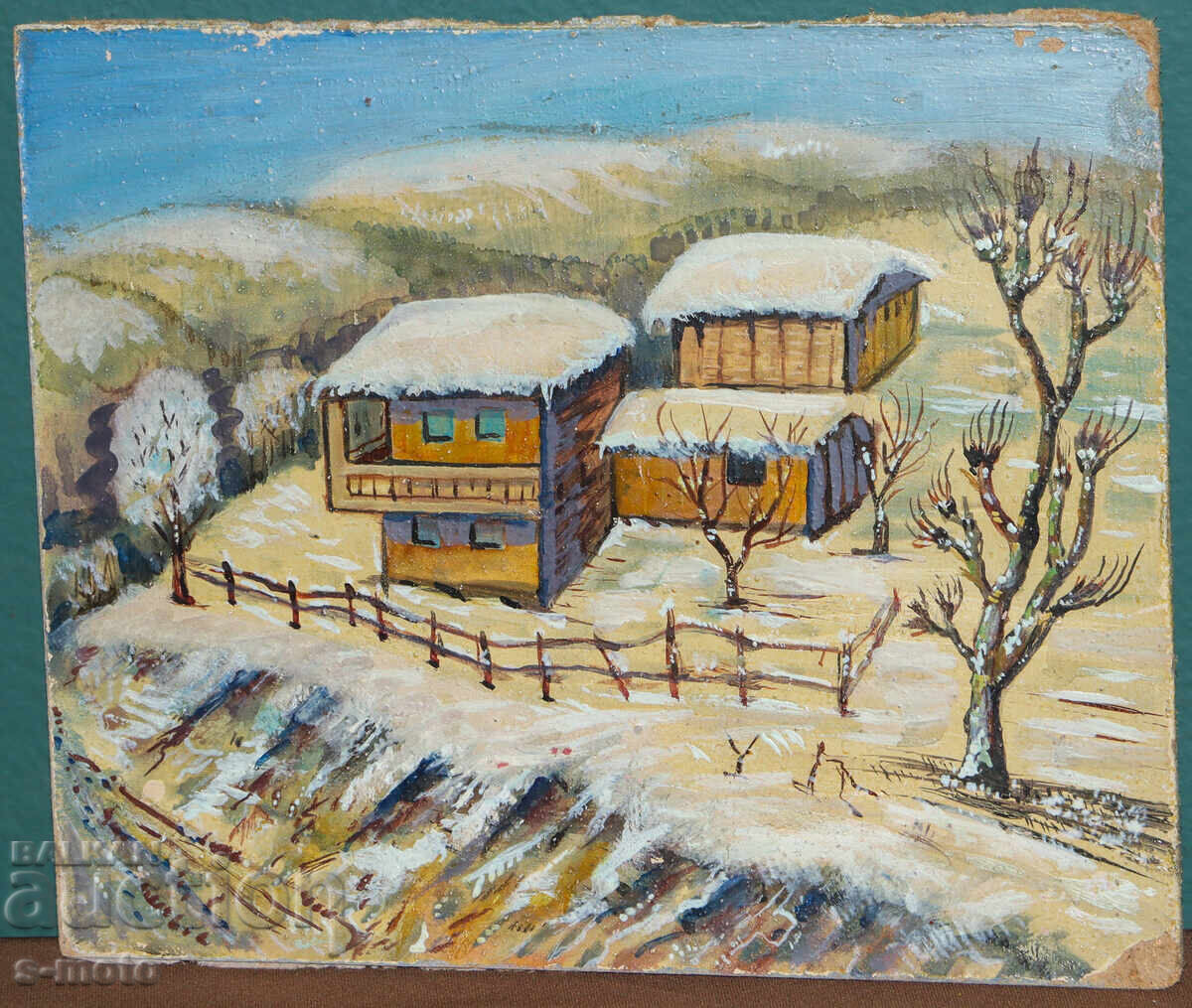 Έργο ζωγραφικής με λάδι, αγροτικό τοπίο με τιμή € 86.92 | 170.00 BGN Έργο ζωγραφικής με λάδι, αγροτικό τοπίο με τιμή € 86.92 | 170.00 BGN