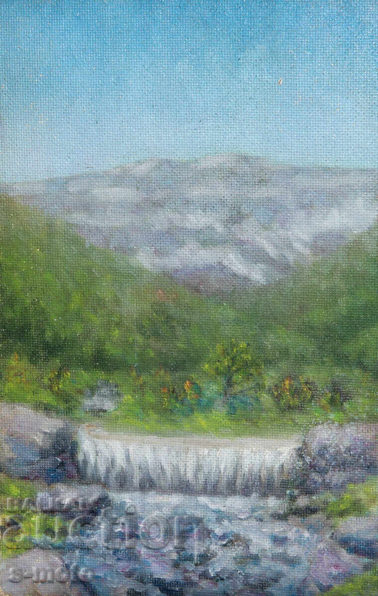 Έργο ζωγραφικής με λάδι, τοπίο Έργο ζωγραφικής με λάδι, τοπίο