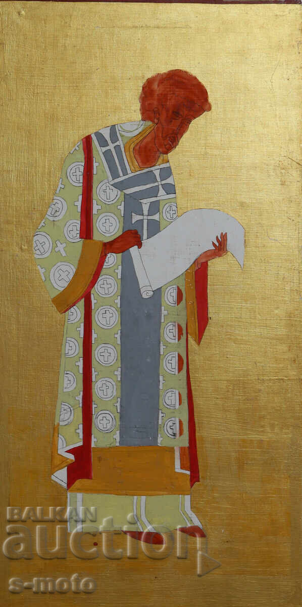 Аукцион Картина темпера св. Йоан Златоуст