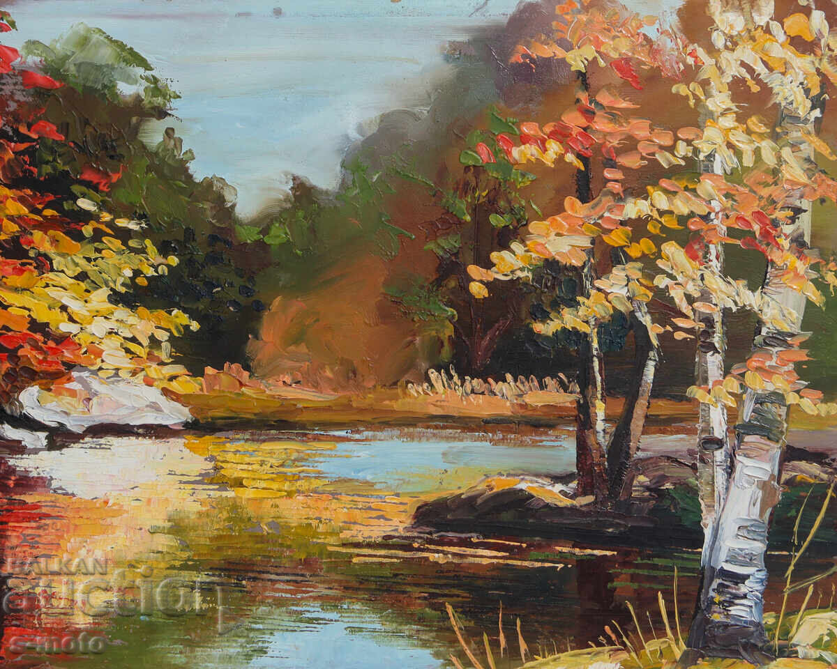 Картина маслени бои горски пейзаж Картина маслени бои горски пейзаж