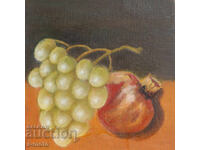 Έργο ζωγραφικής με λάδι νεκρή φύση με φρούτα