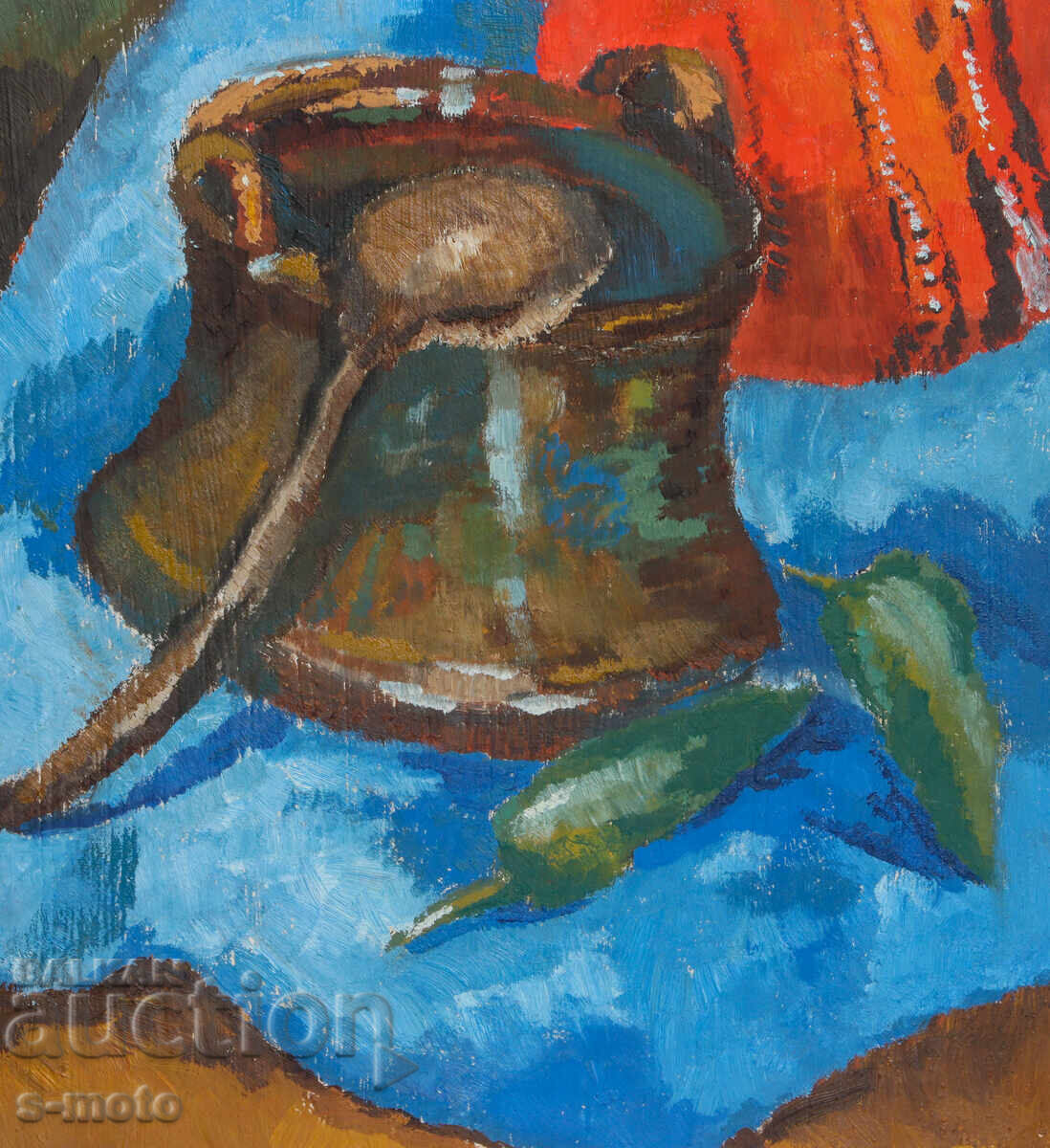 Old oil painting still life - 6