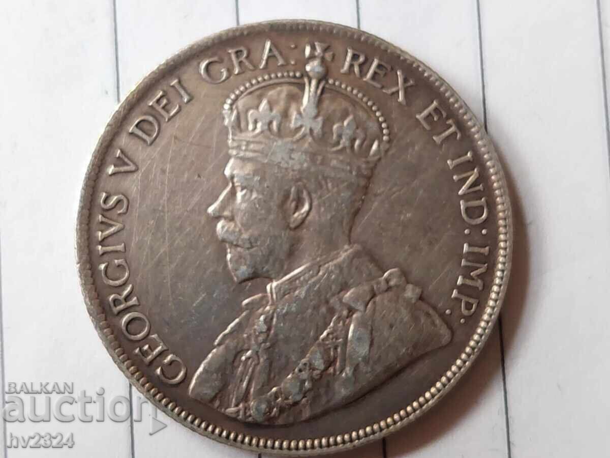 Canada 50 cenți, 1917 cu preț 120.00 BGN | € 61.36 Canada 50 cenți, 1917 cu preț 120.00 BGN | € 61.36