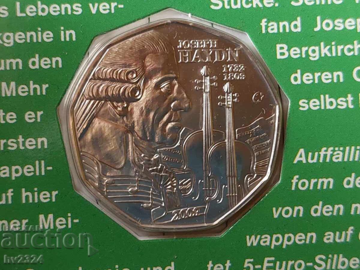 Austria 5 euro, 2009 Argint cu preț € 50.00 | 97.79 BGN Austria 5 euro, 2009 Argint cu preț € 50.00 | 97.79 BGN