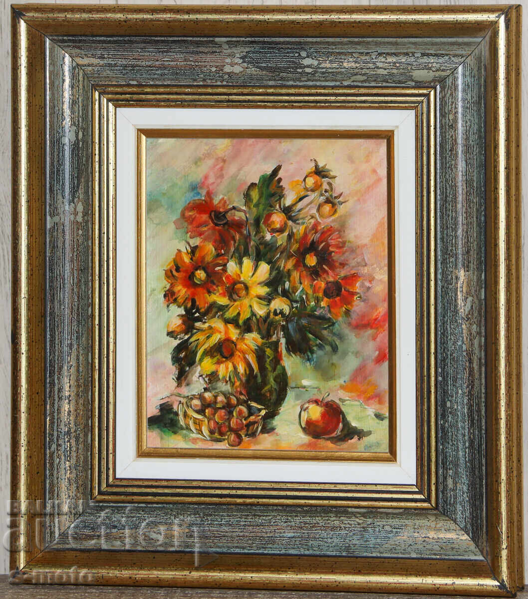 Έργο ζωγραφικής με λάδι νεκρή φύση με λουλούδια με τιμή € 112.48 | 219.99 BGN