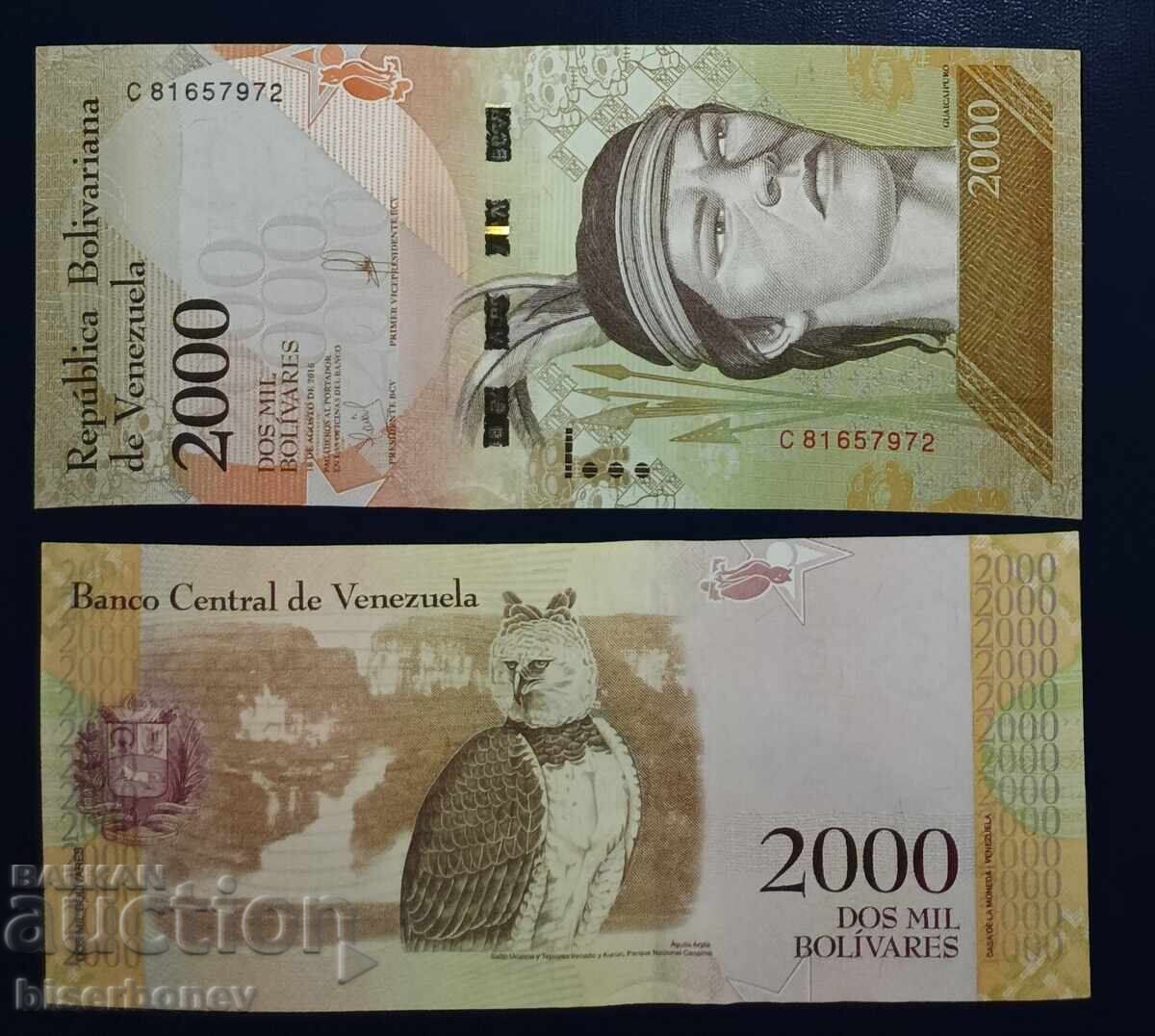 Venezuela, 2000 bolivari 2016, UNC Venezuela, 2000 bolivari 2016, UNC