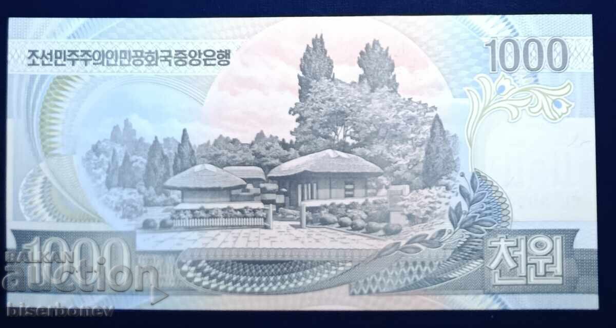 Coreea de Nord, Severna Koreya, 1000 won 2006, UNC cu preț 2.00 BGN | € 1.02 Coreea de Nord, Severna Koreya, 1000 won 2006, UNC cu preț 2.00 BGN | € 1.02